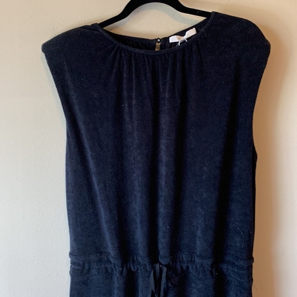 Wayf Hayden Womens Terry Sleeveless Knit Jumpsuit Black Padded Shoulder XL NWOT - Picture 9 of 15